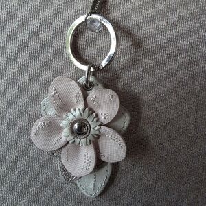 Coach 69956 Pink and Silver Floral Key Holder